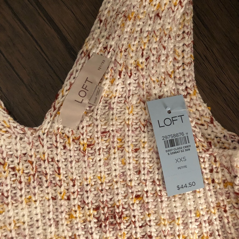Loft tank sweater. NWT